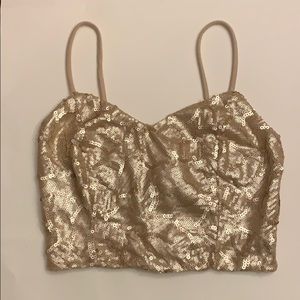 Sequin crop top
